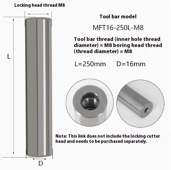 6034 MFT tungsten steel anti-vibration cutter shank lock tooth cutter shank high precision end milling cutter shank monolithic alloy interchangeable carbide head Shandong Denso Pricision Tools Co.,Ltd.